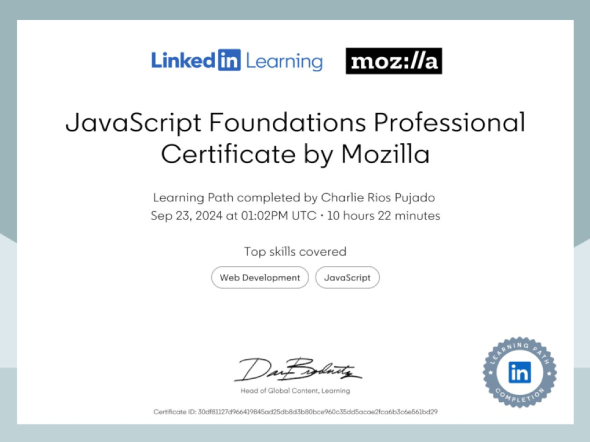 Mozilla's JavaScript Certificate