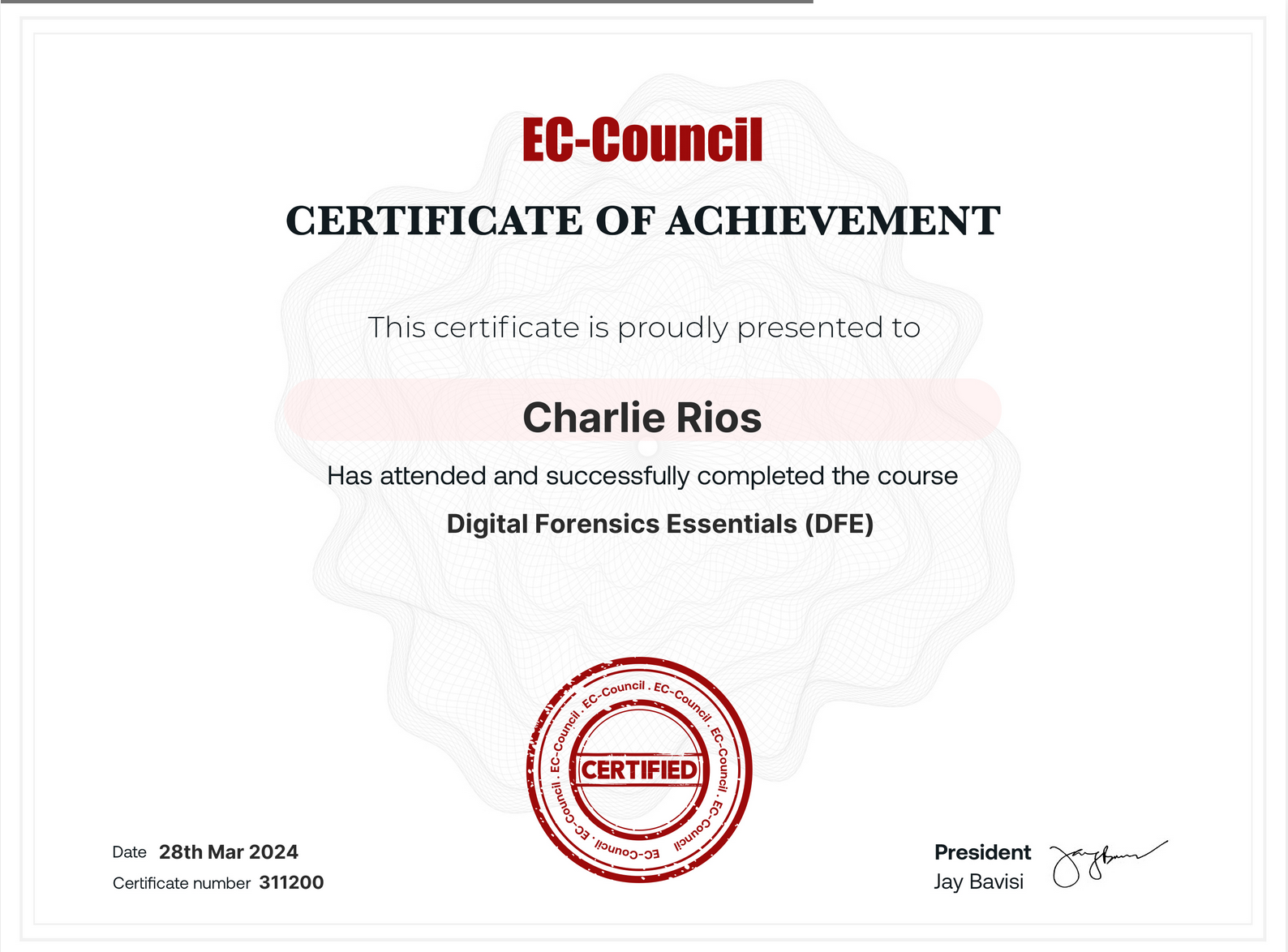 Digital Forensics Certificate