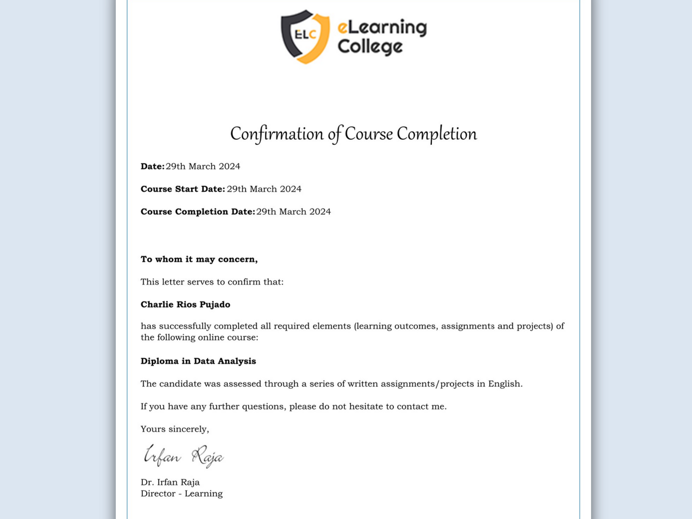 Diploma in Data Analytics