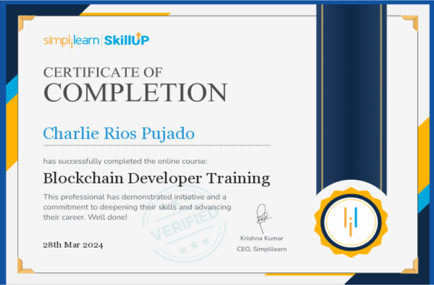 Blockchain Developer Training